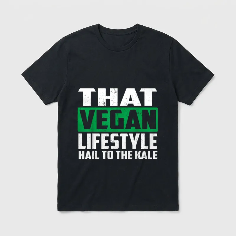 Kale Vegan Hail T-Shirt – Classic T-Shirt in Black