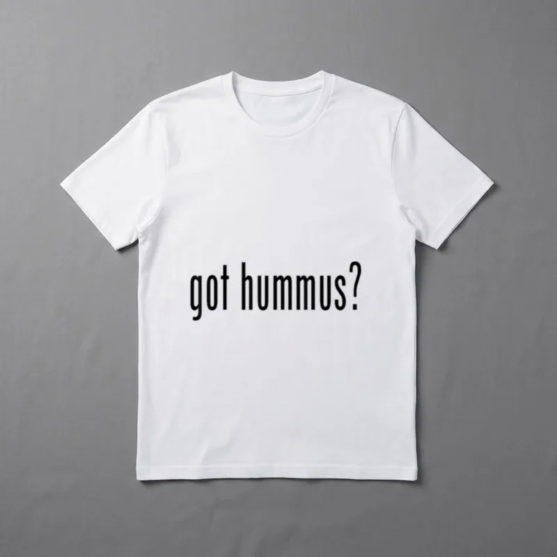 Funny Vegan Vegetarian Love T-Shirt – Text design reading got hummus in black font – Classic T-Shirt in Black