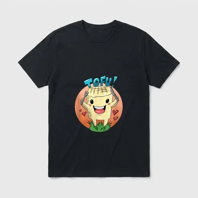 Cute Vegan Tofu For People T-Shirt – Classic T-Shirt in Black