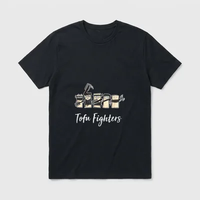 Funny Foodie Tofu Fighters T-Shirt – Classic T-Shirt in Black