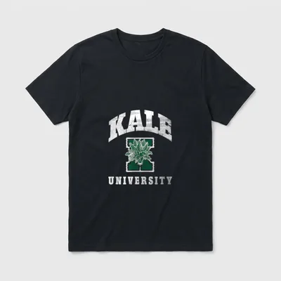 Kale University Vegan Lightweight T-Shirt – Classic T-Shirt in Black
