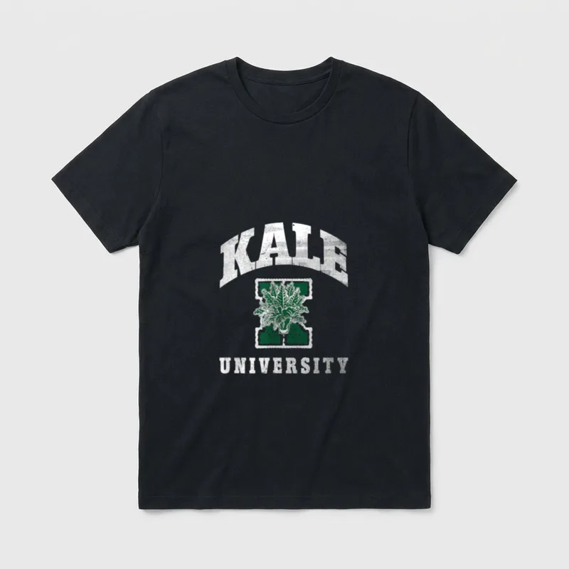 Kale University Vegan Lightweight T-Shirt – Classic T-Shirt in Black