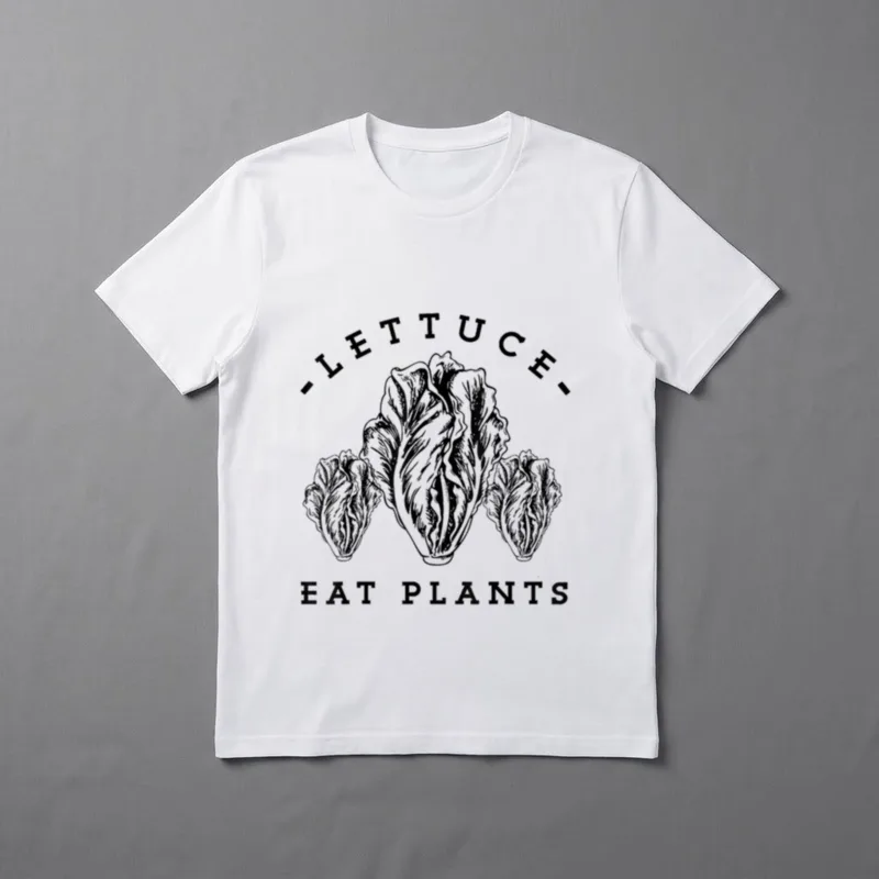 Funny Vegan Lettuce Eat T-Shirt – Classic T-Shirt in Black