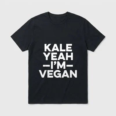Kale Yeah I'm Vegan Funny Vegan T-Shirt – Classic T-Shirt in Black