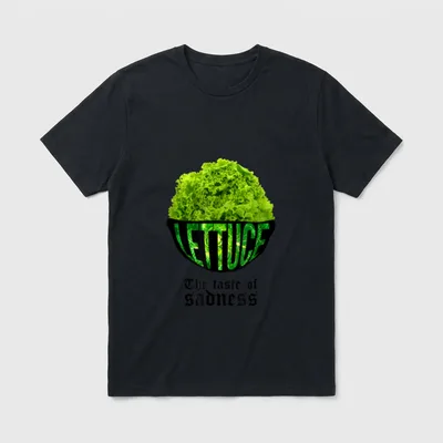 Funny Vegan and Vegetarian Lettuce T-Shirt – Classic T-Shirt in Black