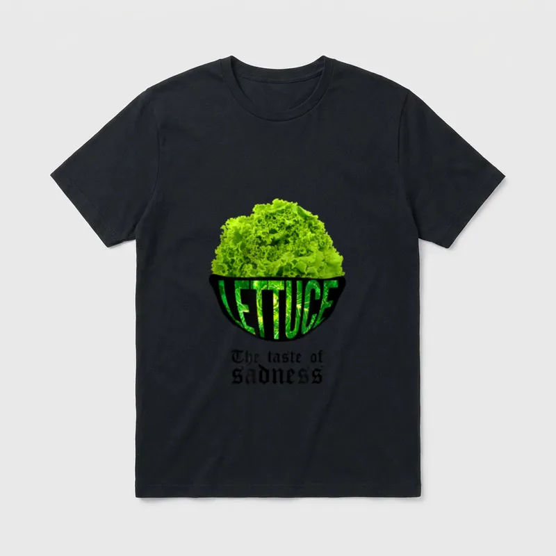 Funny Vegan and Vegetarian Lettuce T-Shirt – Classic T-Shirt in Black