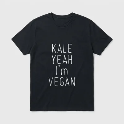 Kale Yeah Im Vegan Vegetarian T-Shirt – Classic T-Shirt in Black