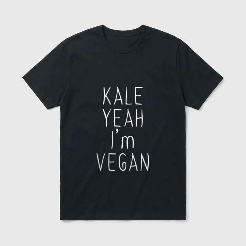 Kale Yeah Im Vegan Vegetarian T-Shirt – Classic T-Shirt in Black