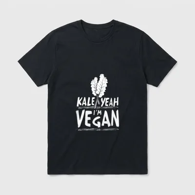 Kale Yeah I'm Vegan Men Women T-Shirt – Classic T-Shirt in Black