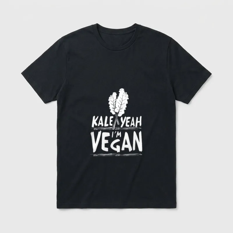 Kale Yeah I'm Vegan Men Women T-Shirt – Classic T-Shirt in Black