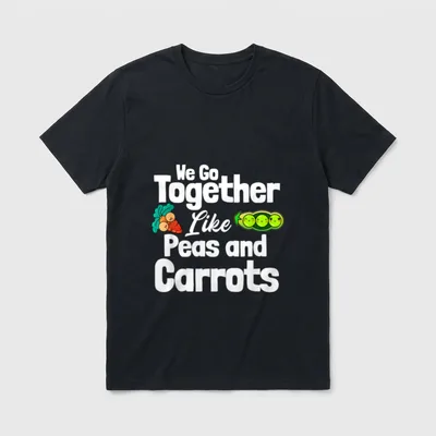 Carrots And Peas Veggies T-Shirt – Classic T-Shirt in Black