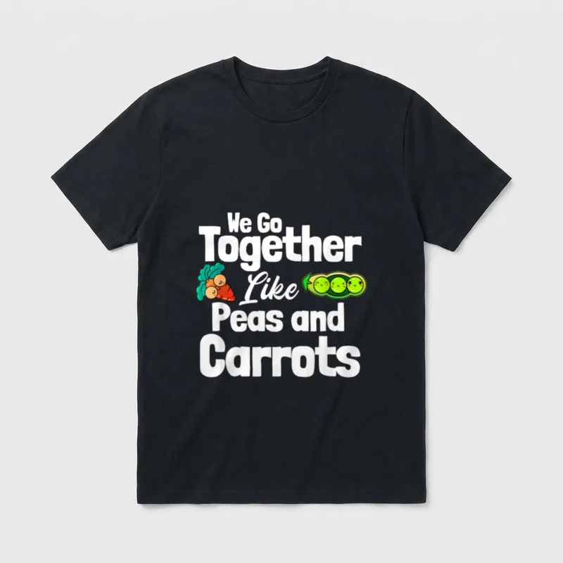 Carrots And Peas Veggies T-Shirt – Classic T-Shirt in Black