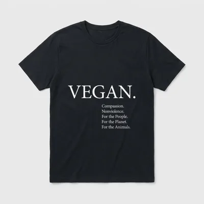 Original VEGAN by NonviolenceUnited T-Shirt – Classic T-Shirt in Black