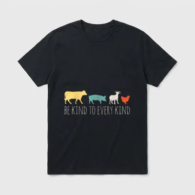 Vegan T-Shirt Vegan Shirts T-Shirt – Classic T-Shirt in Black