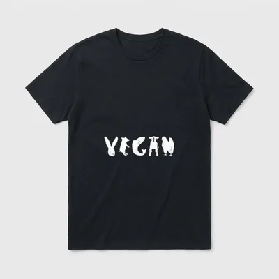 VEGAN Spelled with Animals T-Shirt – Classic T-Shirt in Black