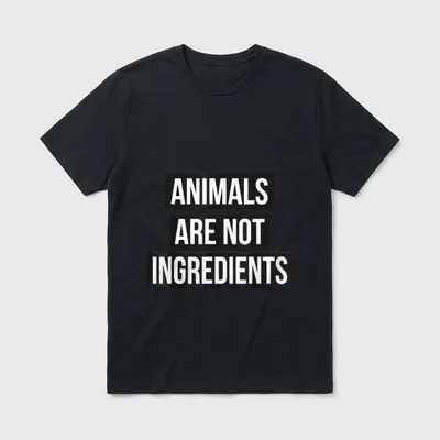 Animals Are Not Ingredients T-Shirt – Classic T-Shirt in Black