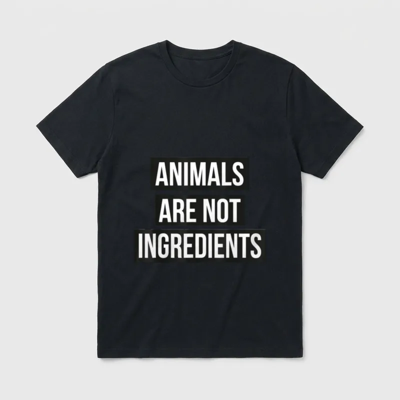 Animals Are Not Ingredients T-Shirt – Classic T-Shirt in Black