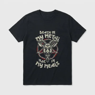 Vegan Metal Death In My Metal T-Shirt – Classic T-Shirt in Black