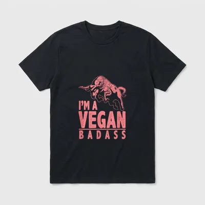 I'm A Vegan Badass Vegan Shirts T-Shirt – Classic T-Shirt in Black