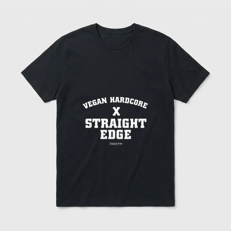 Vegan Straight-Edge Hardcore White T-Shirt – Classic T-Shirt in Black