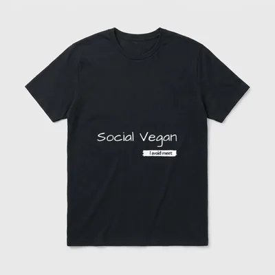 Social Vegan I Avoid T-Shirt – Classic T-Shirt in Black