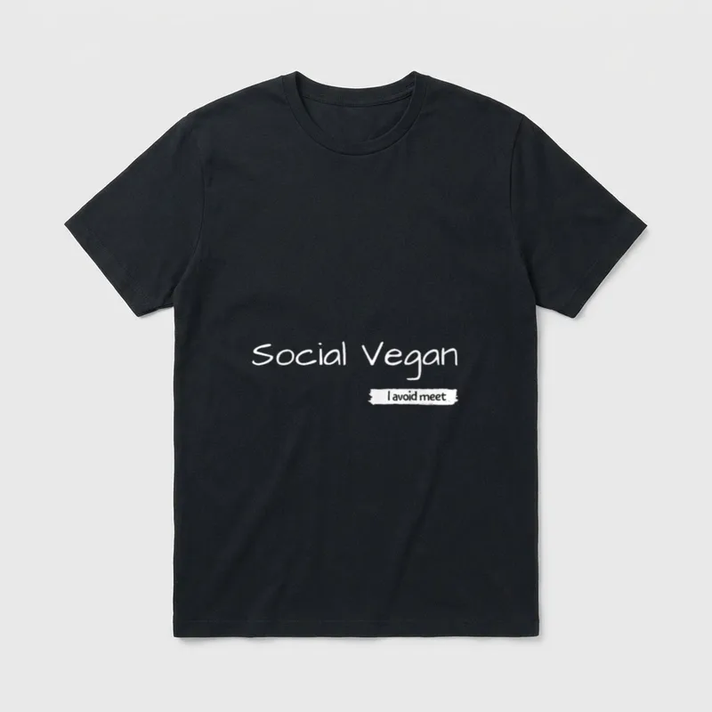 Social Vegan I Avoid T-Shirt – Classic T-Shirt in Black