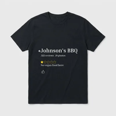 Johnson's BBQ No Vegan T-Shirt – Classic T-Shirt in Black