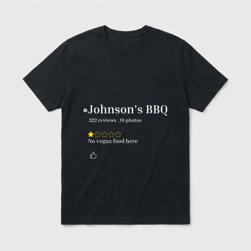 Johnson's BBQ No Vegan T-Shirt – Classic T-Shirt in Black