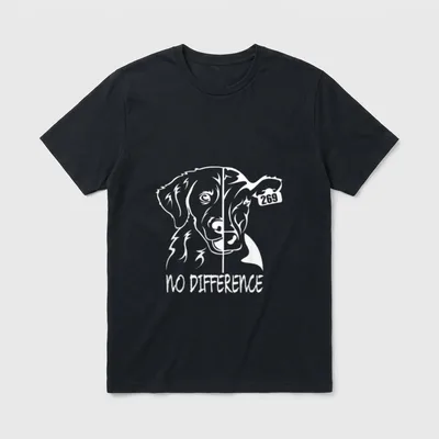 No Difference Vegan Animal T-Shirt – Classic T-Shirt in Black