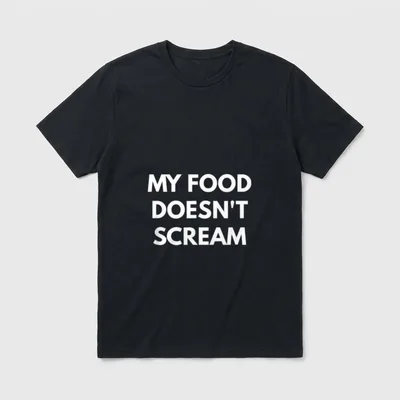 My Food Doesn't Scream Vegan Lifestyle T-Shirt – Classic T-Shirt in Black
