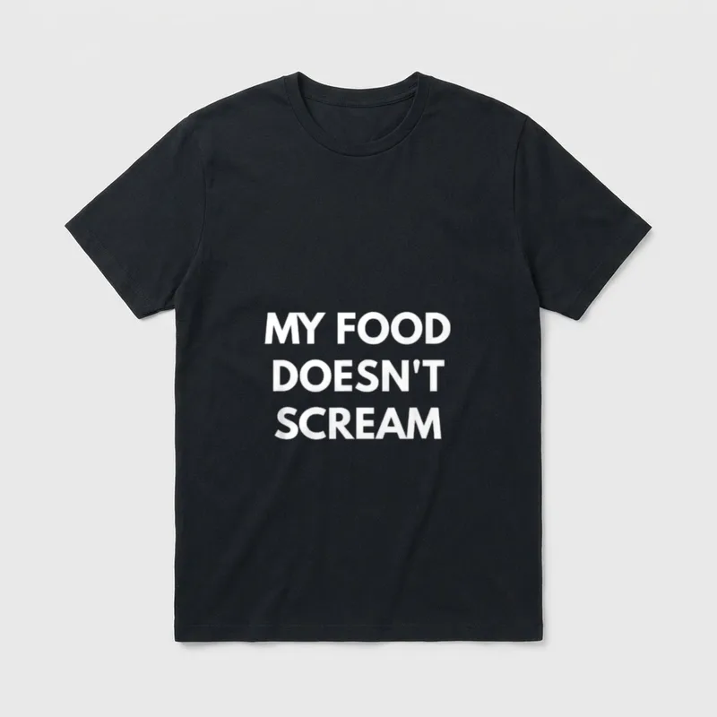 My Food Doesn't Scream Vegan Lifestyle T-Shirt – Classic T-Shirt in Black