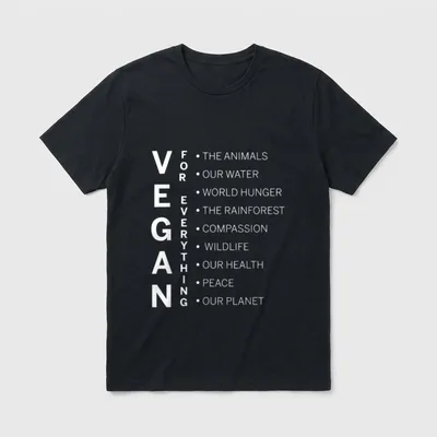 VEGAN VEGAN for Everything T-Shirt – Classic T-Shirt in Black