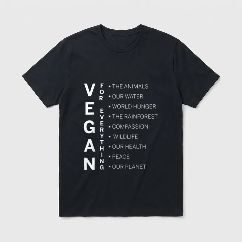 VEGAN VEGAN for Everything T-Shirt – Classic T-Shirt in Black