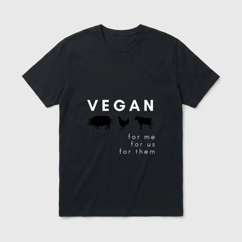 Vegan Animals For Them T-Shirt – Classic T-Shirt in Black