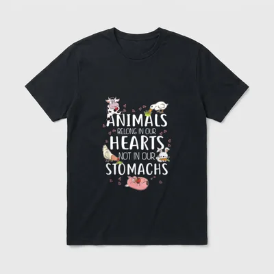 Animals Belong in Our T-Shirt – Classic T-Shirt in Black