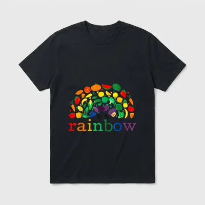 Cute Eat the Rainbow T-Shirt – Classic T-Shirt in Black