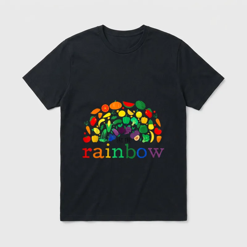 Cute Eat the Rainbow T-Shirt – Classic T-Shirt in Black