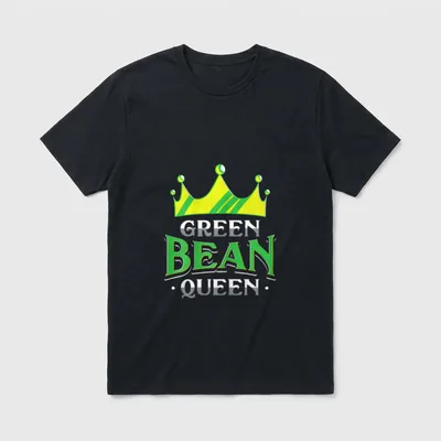 Green Bean Queen Artwork T-Shirt – Classic T-Shirt in Black