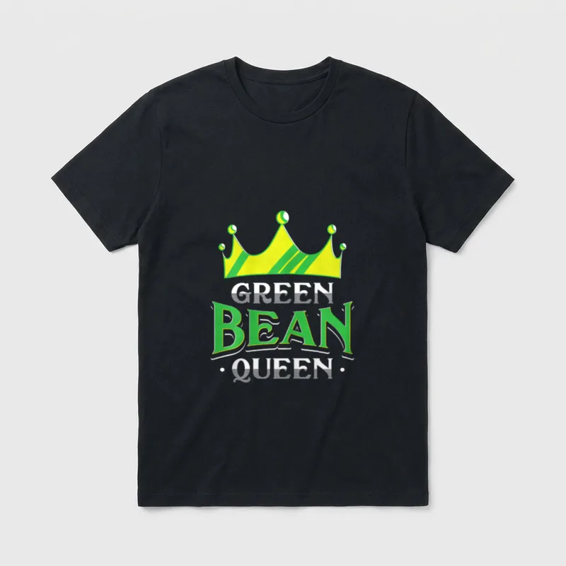 Green Bean Queen Artwork T-Shirt – Classic T-Shirt in Black