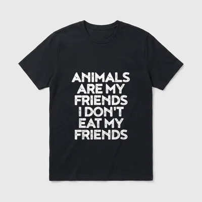 Animals Are My Friends T-Shirt – Classic T-Shirt in Black