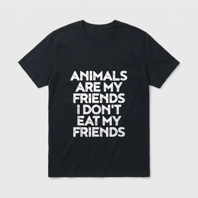 Animals Are My Friends T-Shirt – Classic T-Shirt in Black