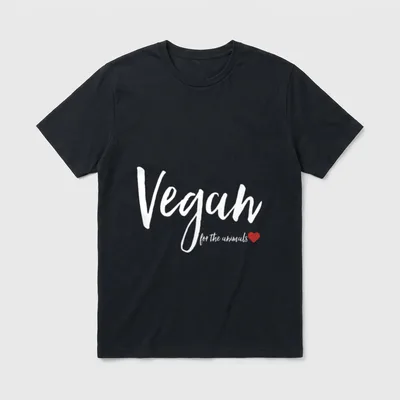 Vegan for the Animals T-Shirt – Classic T-Shirt in Black