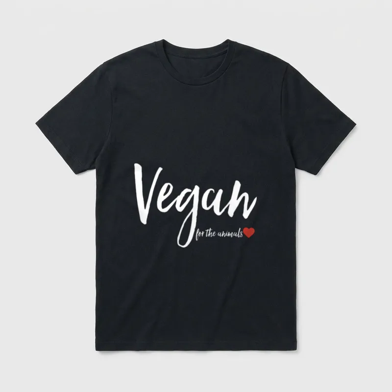 Vegan for the Animals T-Shirt – Classic T-Shirt in Black