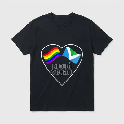 Proud Vegan Vegan Flag T-Shirt – Classic T-Shirt in Black