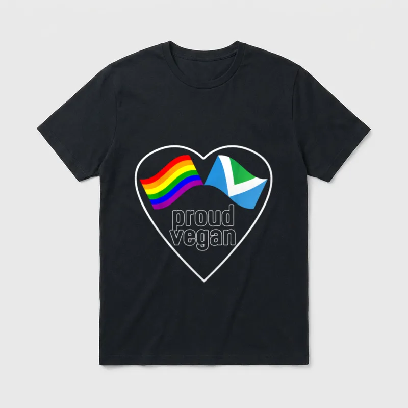 Proud Vegan Vegan Flag T-Shirt – Classic T-Shirt in Black