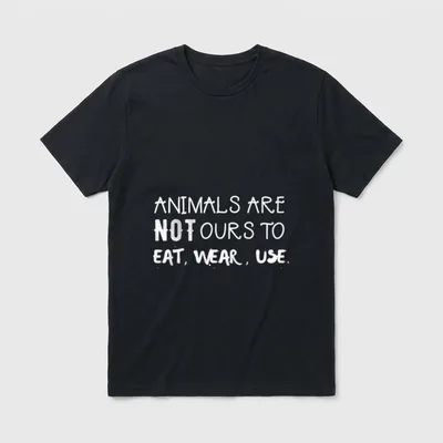 Animals Are Not Ours T-Shirt – Classic T-Shirt in Black
