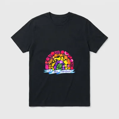 Eat The Rainbow Vegan Clothing T-Shirt – Classic T-Shirt in Black