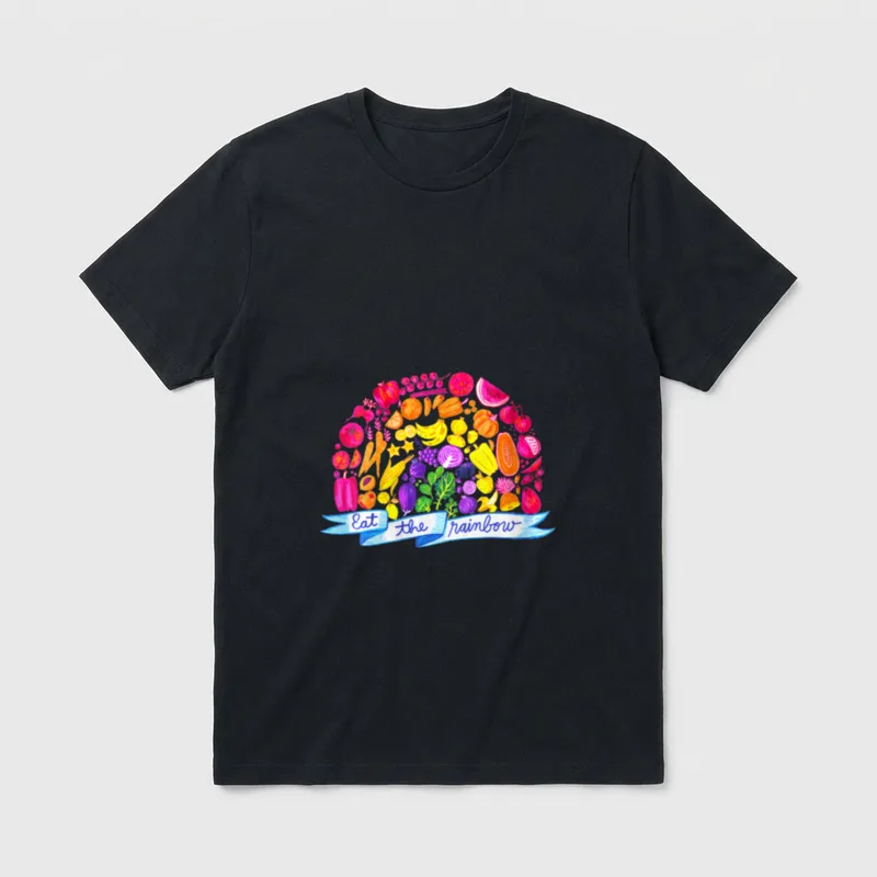 Eat The Rainbow Vegan Clothing T-Shirt – Classic T-Shirt in Black