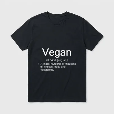 Vegan Mass Murderer Vegan T-Shirt – Classic T-Shirt in Black