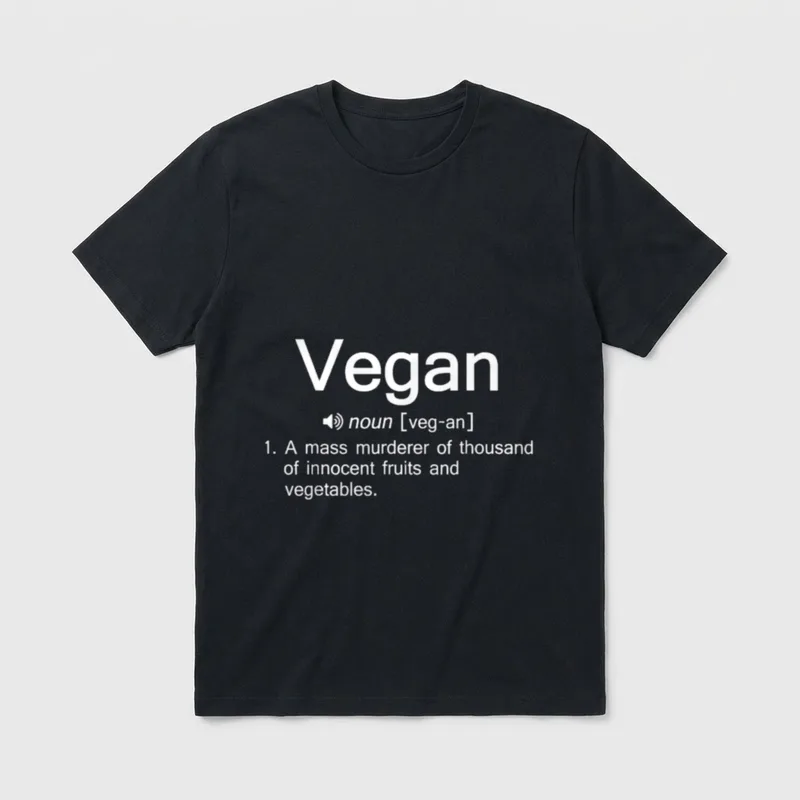 Vegan Mass Murderer Vegan T-Shirt – Classic T-Shirt in Black